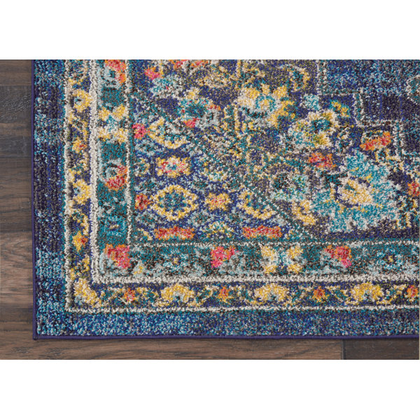 World Menagerie Lundy Oriental Blue Area Rug & Reviews Wayfair